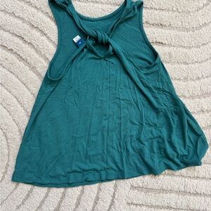 Old Navy Blue Sleeveless Tie Front Tank Top